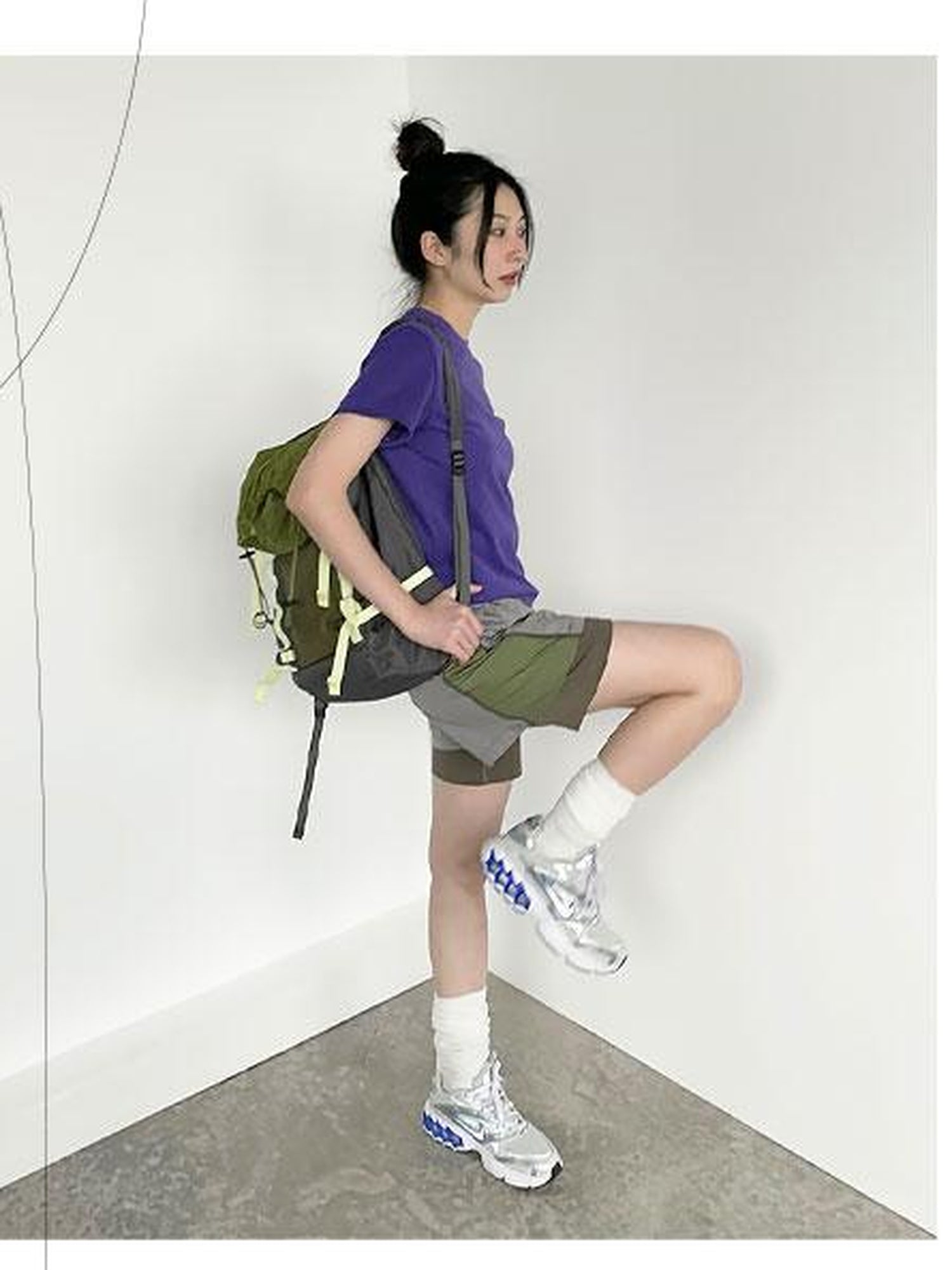 innomoood Stretch Fit Cotton Knit Yoga Training Shorts