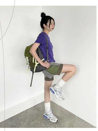 innomoood Stretch Fit Cotton Knit Yoga Training Shorts