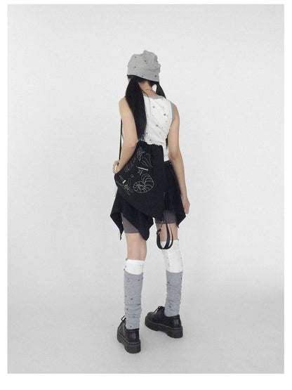 Stretch Knit Star Tear Drop Print Sock Leg Warmers