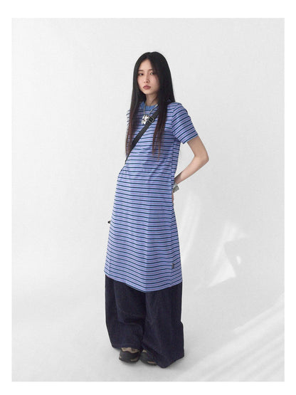 innomoood Striped Knit T-shirt Dress