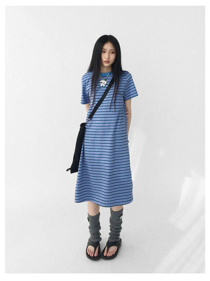 innomoood Striped Knit T-shirt Dress