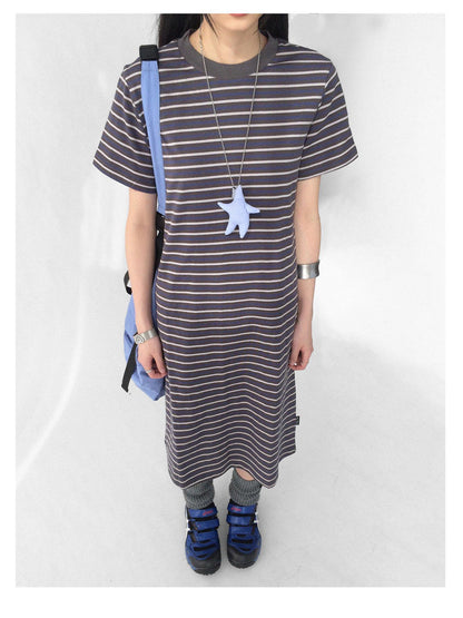 innomoood Striped Knit T-shirt Dress