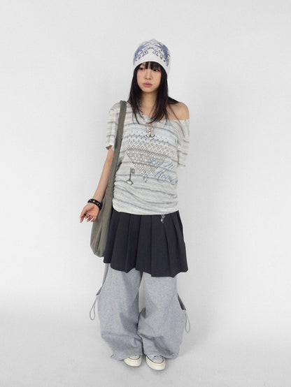 innomoood Striped Print Loose Women&