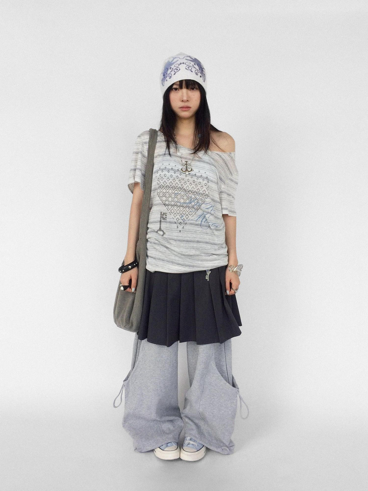 innomoood Striped Print Loose Women&