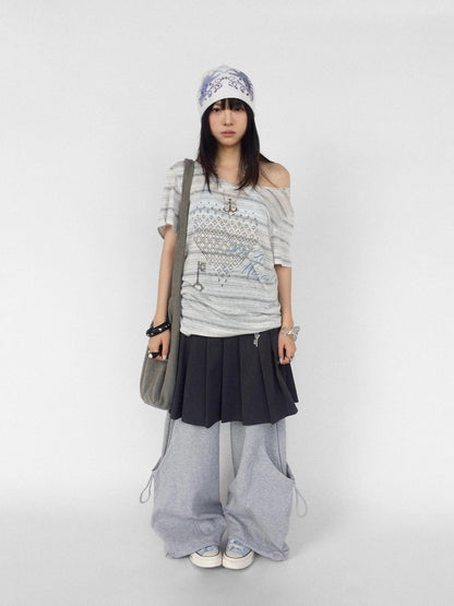 innomoood Striped Print Loose Women&