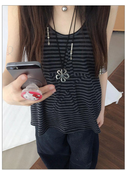 Striped Star Low Contrast Hooded Shift Dress