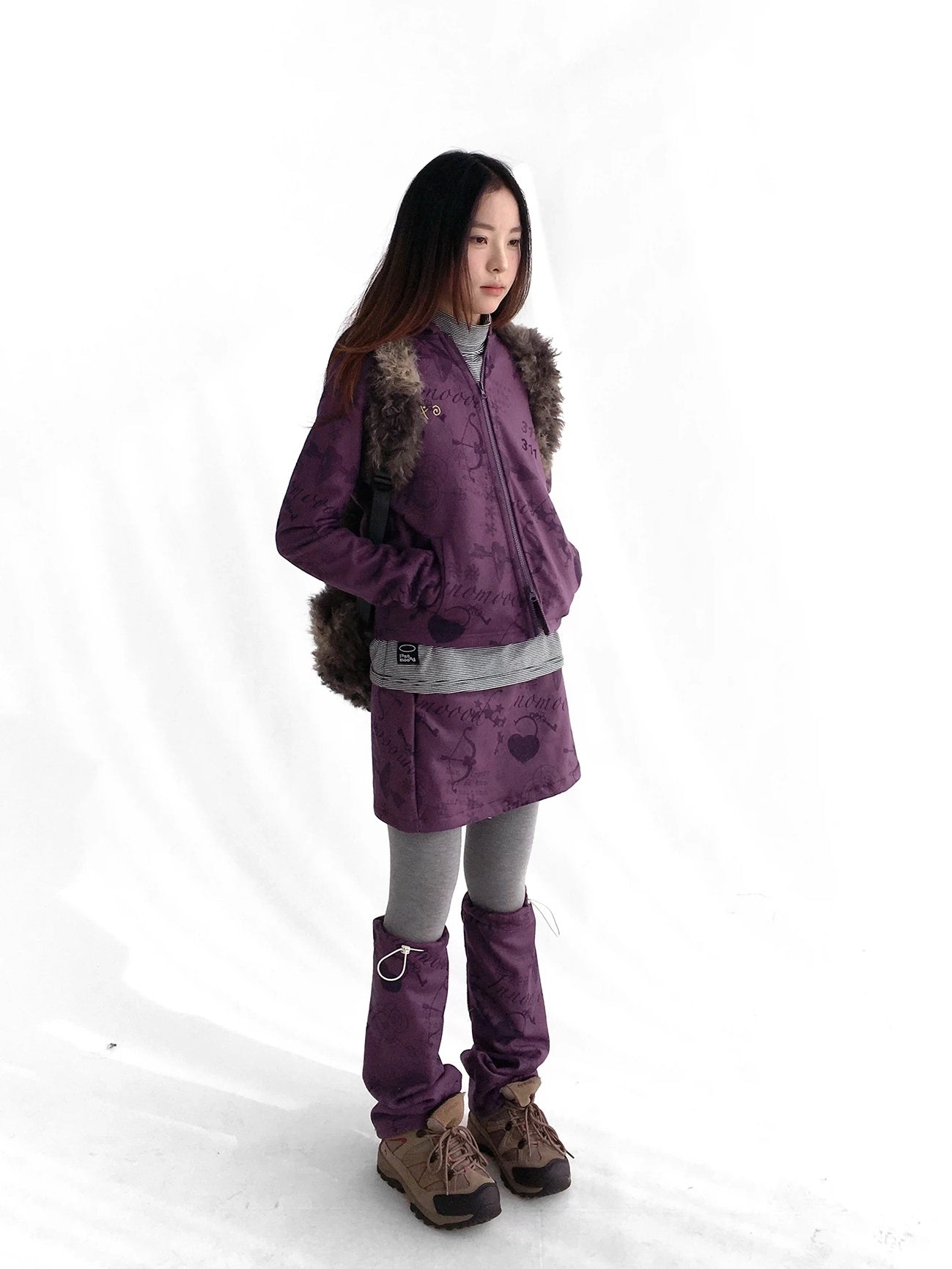 innomoood Stylish Cropped Zip Up Printed Hooded Women 100 Percent Other Material Hoodies