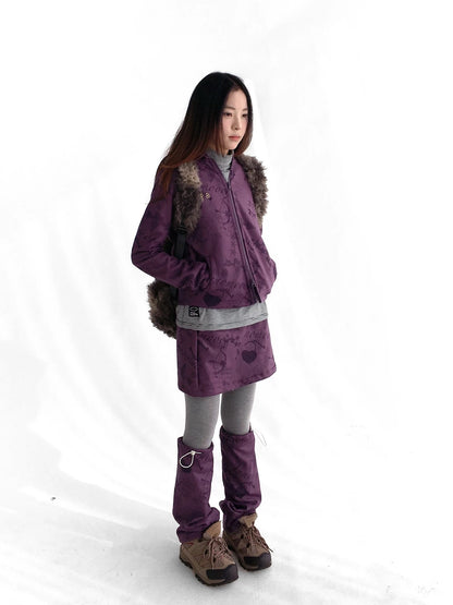 innomoood Stylish Cropped Zip Up Printed Hooded Women 100 Percent Other Material Hoodies