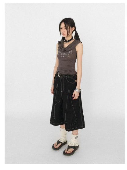 Tear Drop Hooded Dune Vest