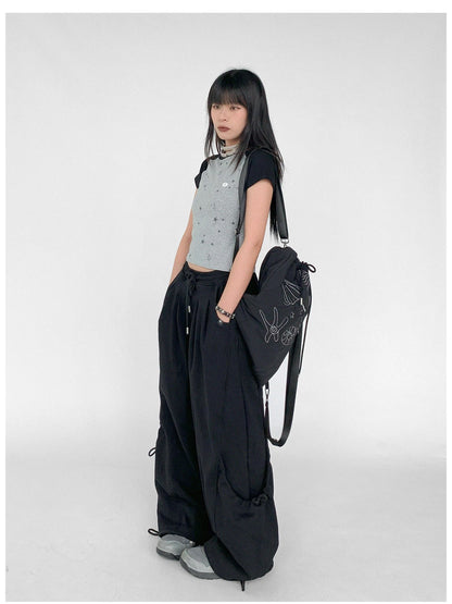 Tear Star Print Stretch Knit Tee