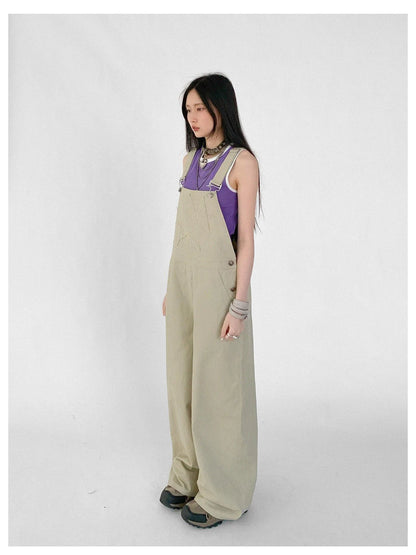 Tear Stars Raw Edge Applique Overalls