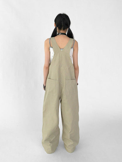innomoood Tear Stars Raw Edge Applique Overalls