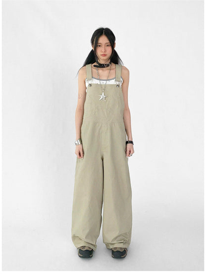 innomoood Tear Stars Raw Edge Applique Overalls