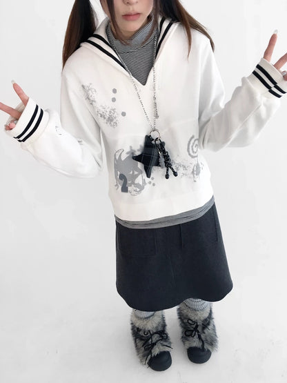 innomoood Textured Chunky Knit Oversized Cropped Crew Neck Women Office Pullover Cardigans