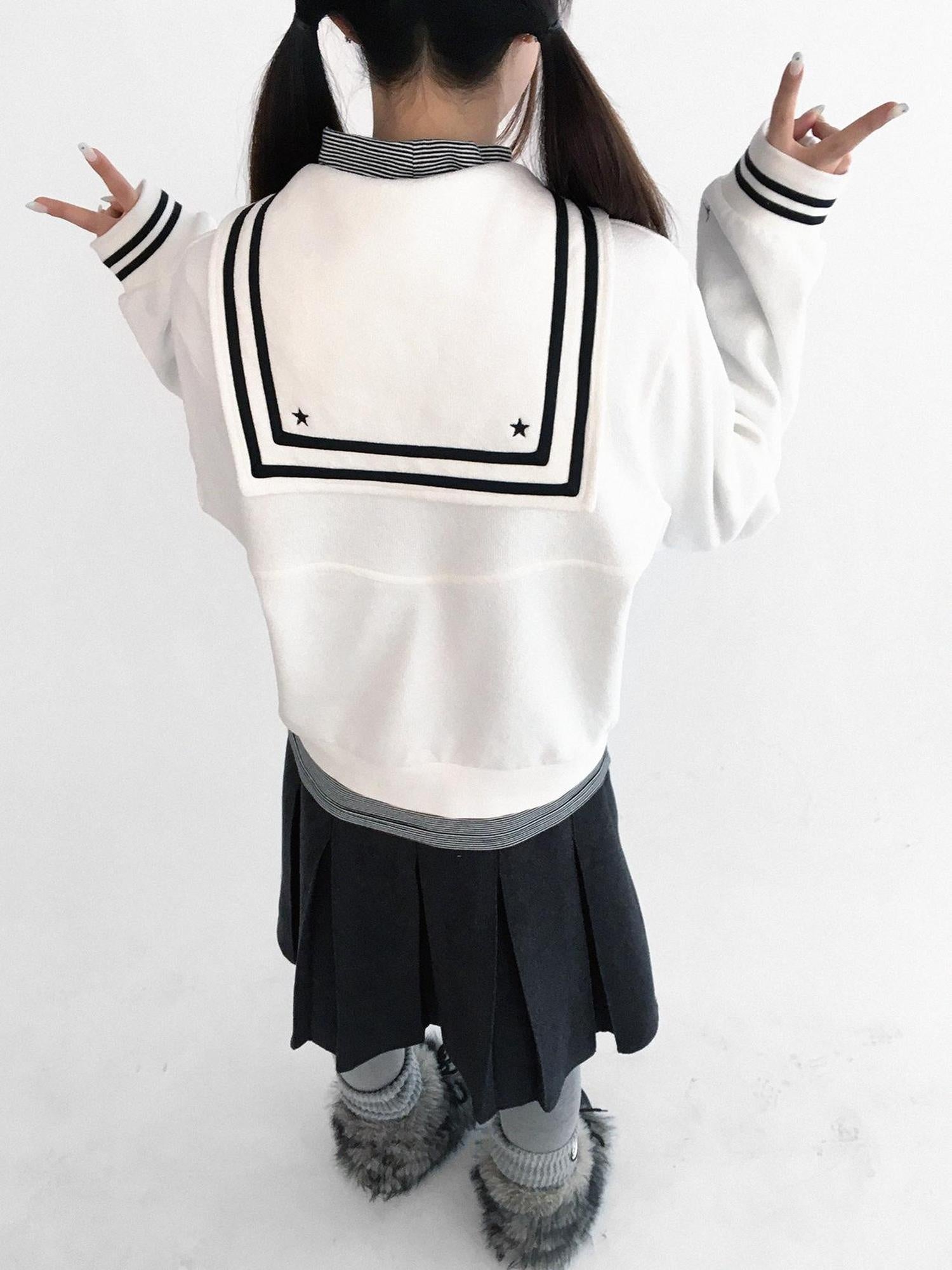 innomoood Textured Chunky Knit Oversized Cropped Crew Neck Women Office Pullover Cardigans