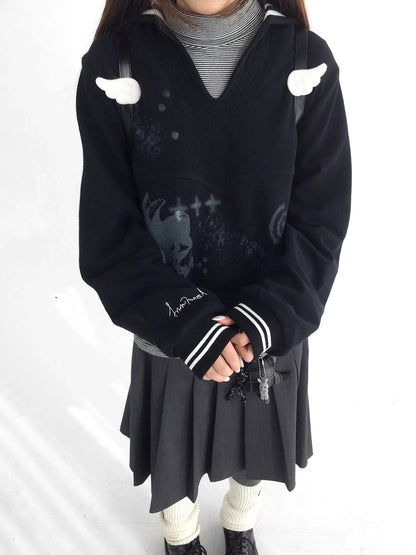 innomoood Textured Chunky Knit Oversized Cropped Crew Neck Women Office Pullover Cardigans