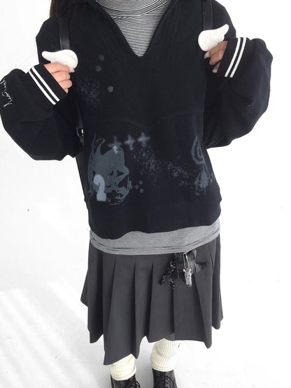 innomoood Textured Chunky Knit Oversized Cropped Crew Neck Women Office Pullover Cardigans