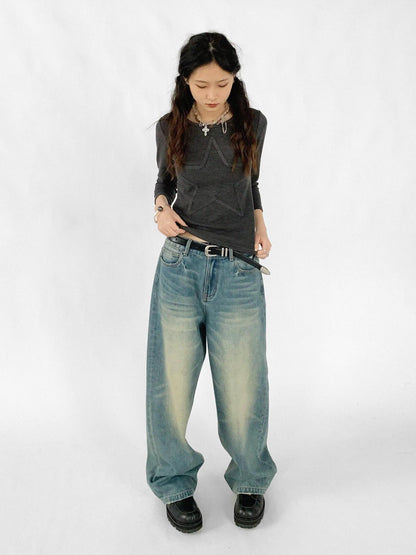 innomoood Thermal Teddy Y2k Layering Top V-neck T-shirt Long Sleeve