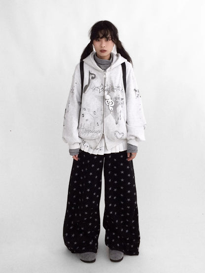 innomoood Tie Waist Pleated Preppy Mid Rise Casual Women Printed Polyester Mini Skirt