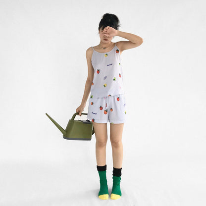 innomoood_Tomato_Print_3D_Pajama_Set_Short_Sleeve_Shorts_Homewear_Summer_MISSTT