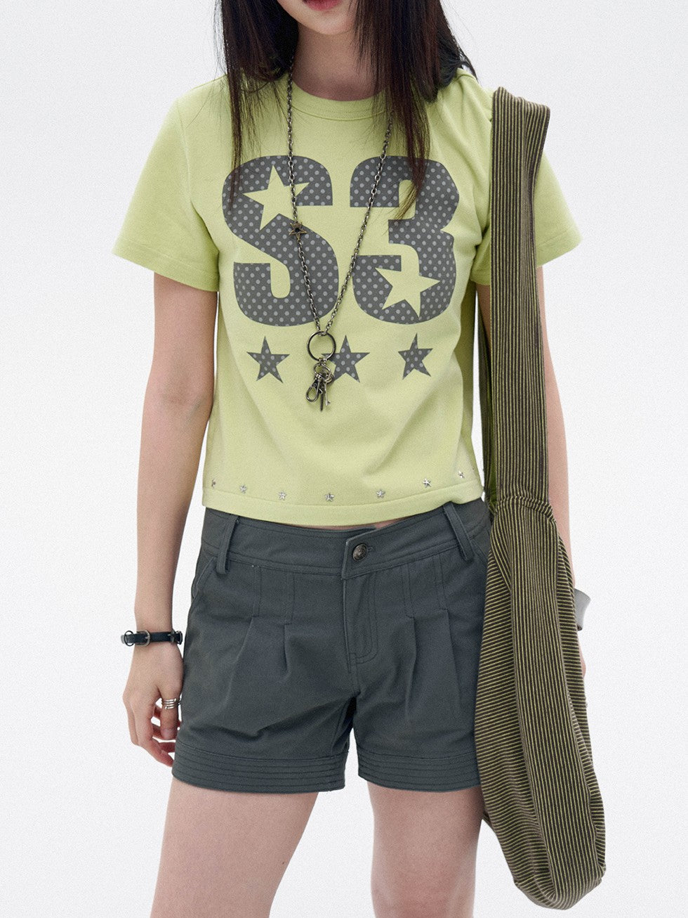 innomoood Tricolor Reversible Washed Distressed Large Capacity Women&