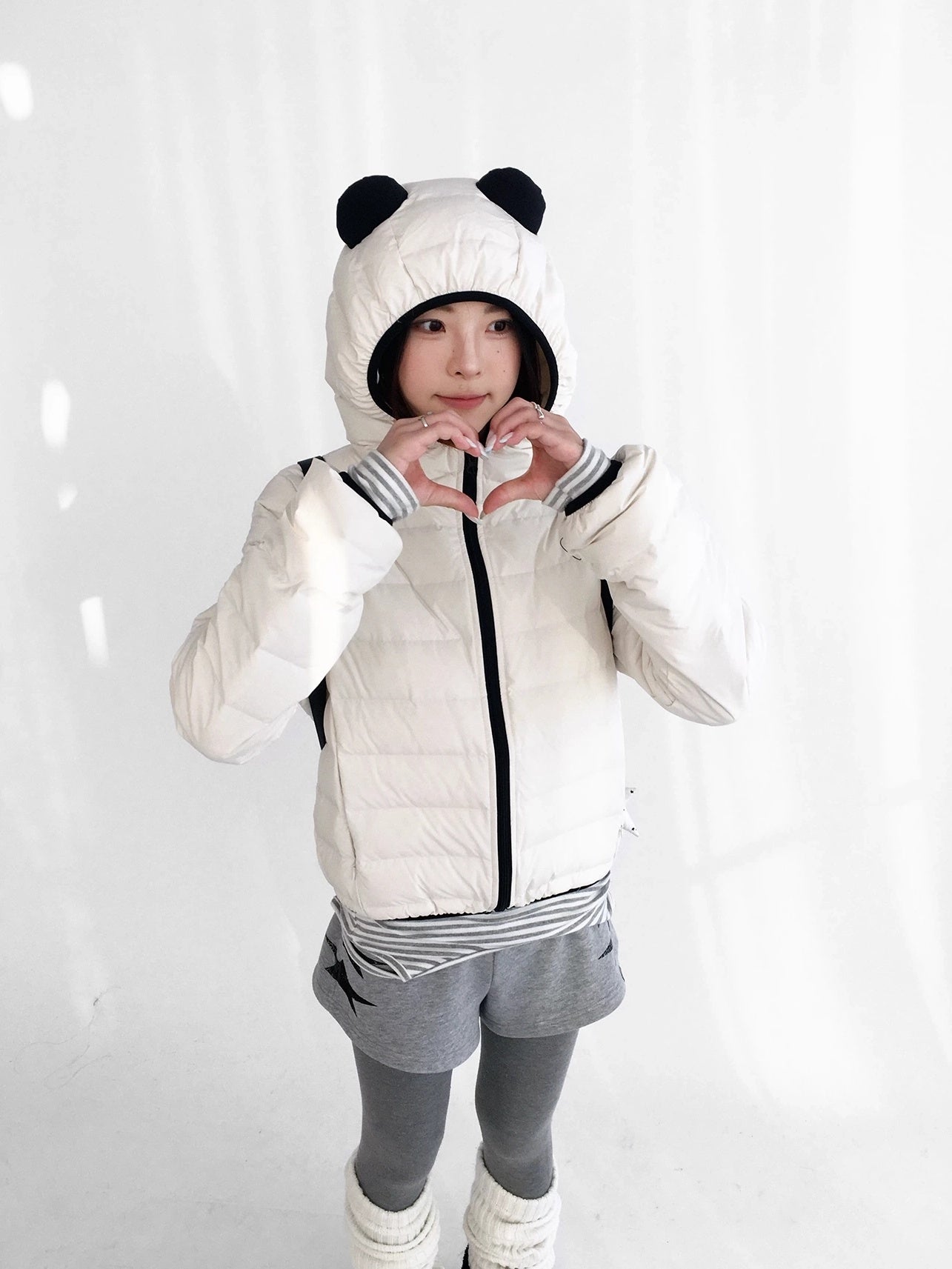 innomoood Versatile Star Gray Casual Straight Cut Natural Waist Women Shorts Short