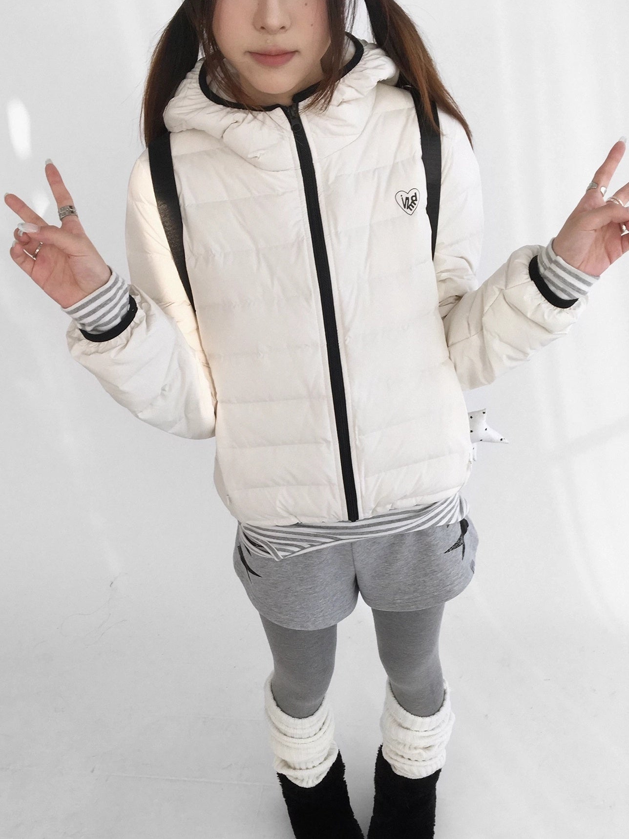 innomoood Versatile Star Gray Casual Straight Cut Natural Waist Women Shorts Short