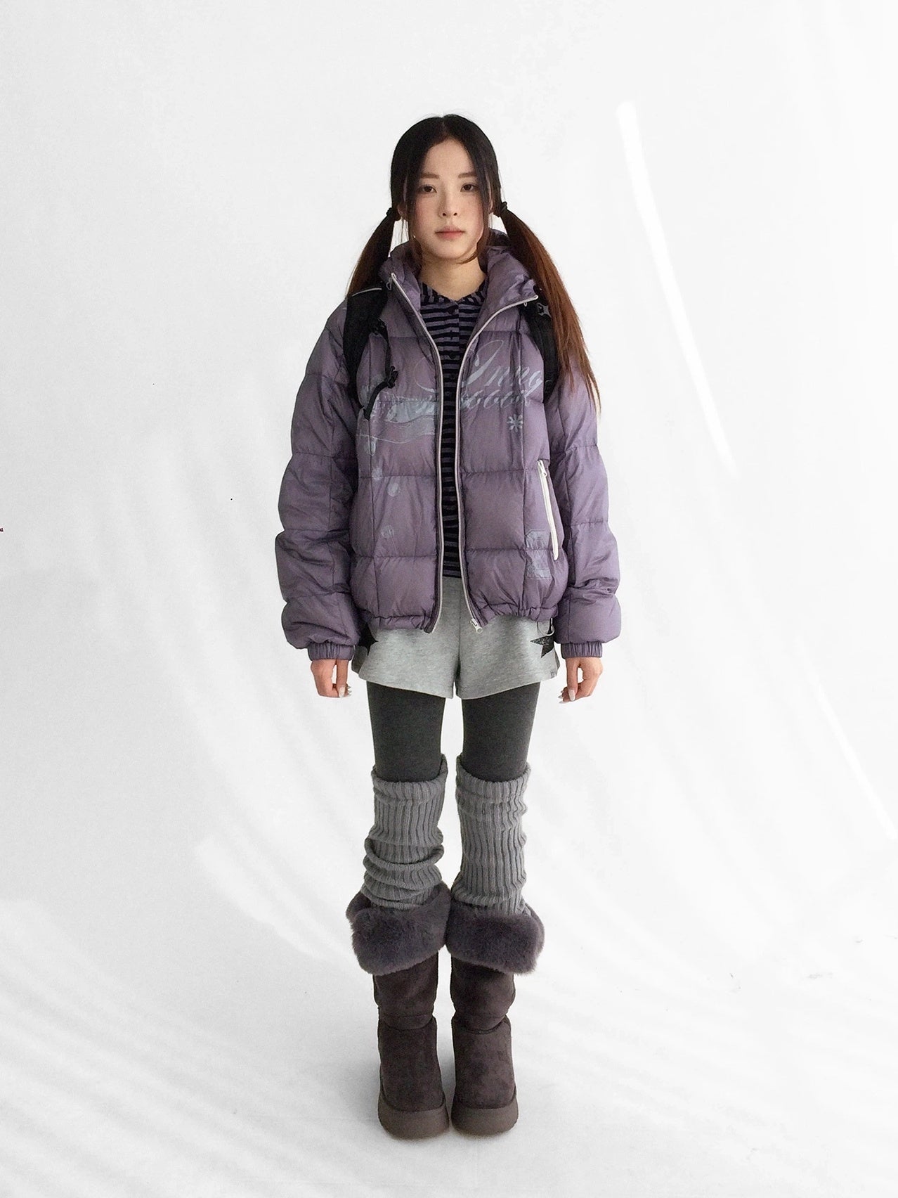 innomoood Versatile Star Gray Casual Straight Cut Natural Waist Women Shorts Short