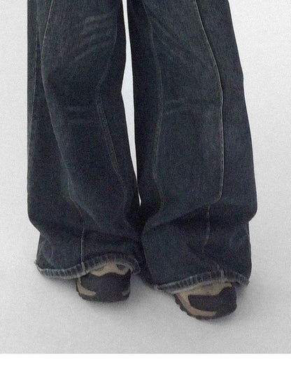 innomoood Vintage Washed Blue Baggy Low Rise Jeans