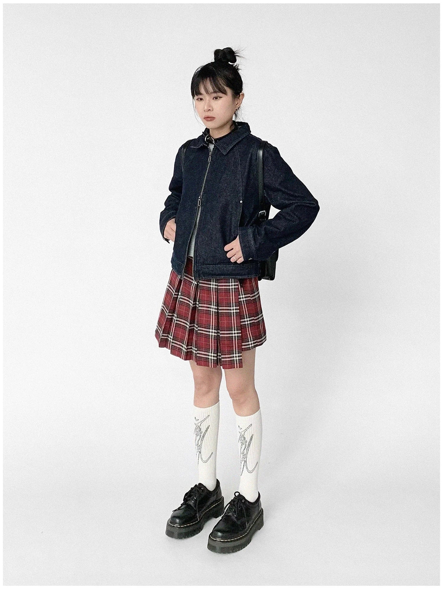 Vintage Washed Denim Jacket Unisex Cropped Trucker