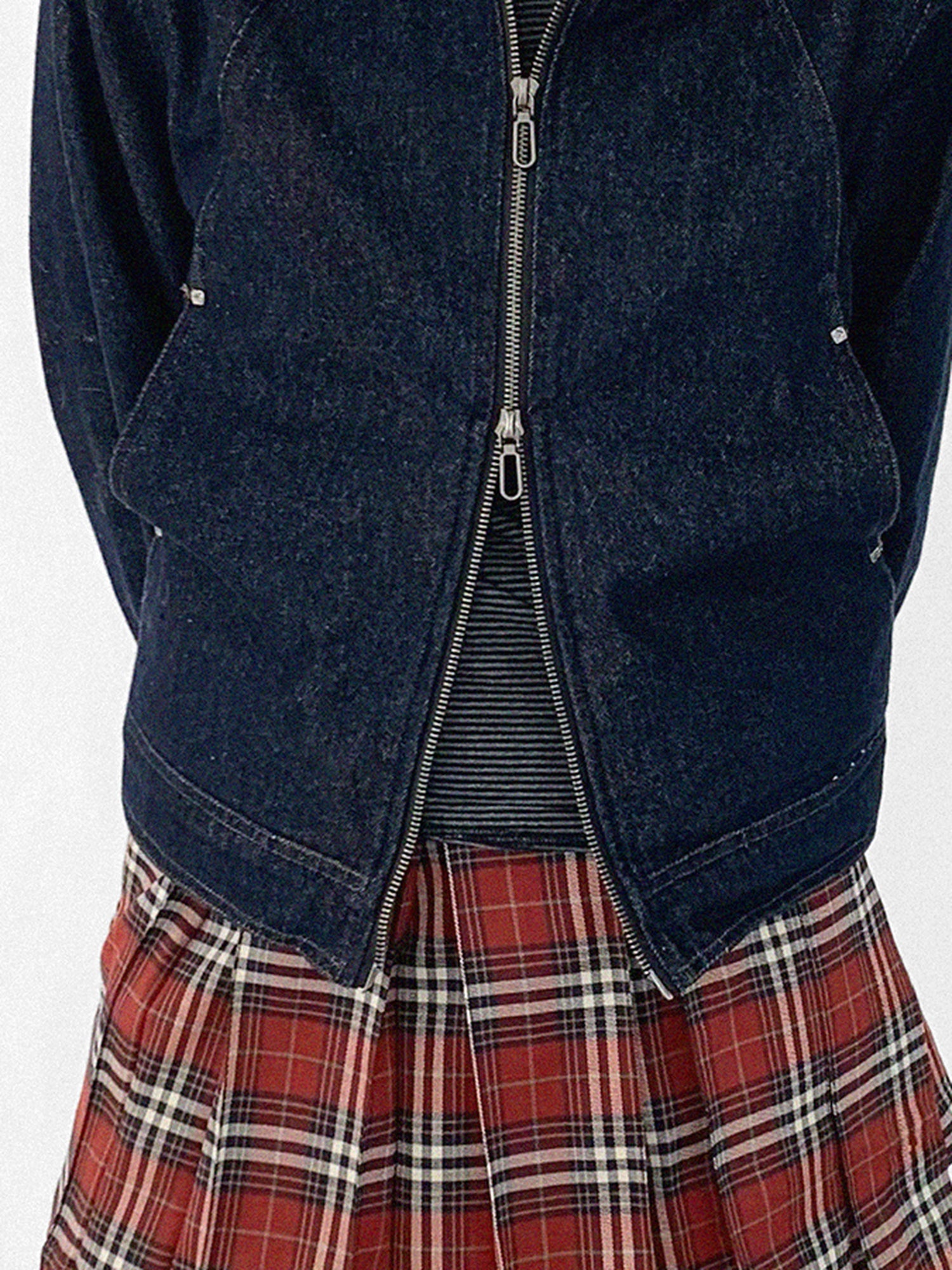 innomoood Vintage Washed Denim Jacket Unisex Cropped Trucker
