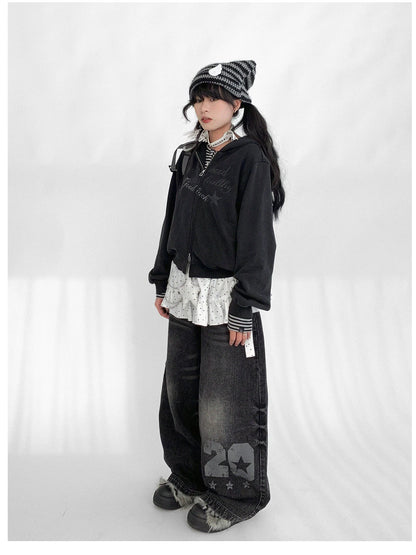 Vintage Washed Indigo Hooded Sweatshirt