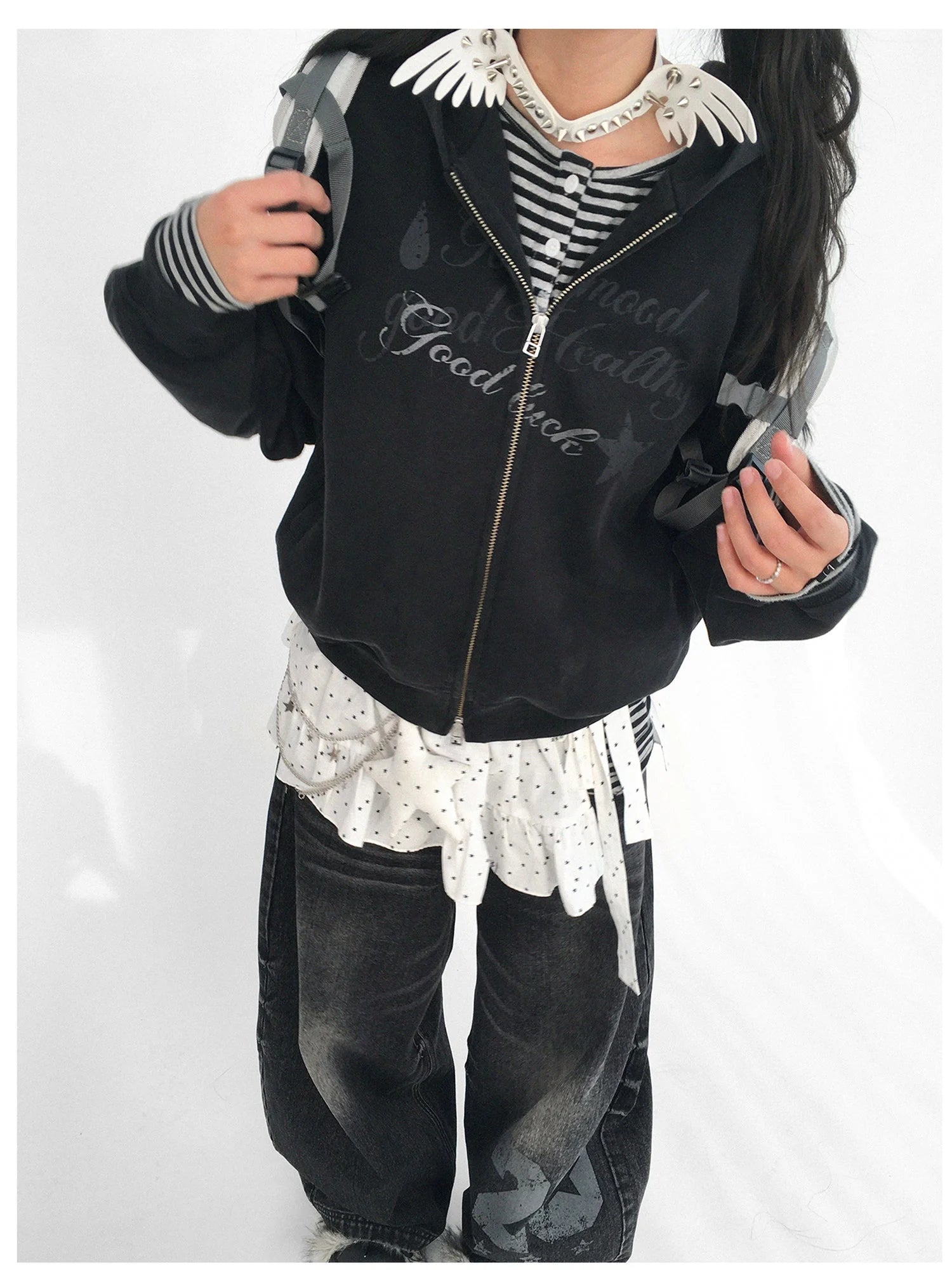 Vintage Washed Indigo Hooded Sweatshirt