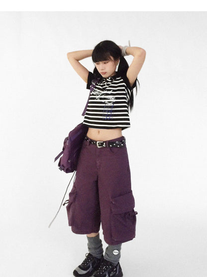 Vintage Washed Low Rise Cargo Pants