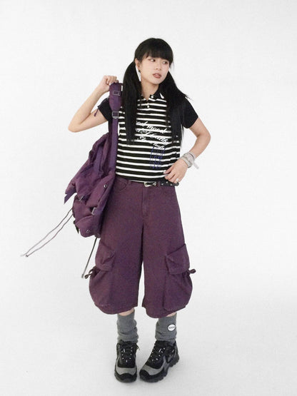 Vintage Washed Low Rise Cargo Pants