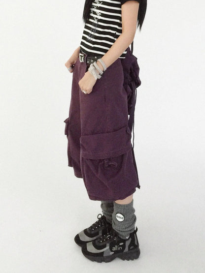 Vintage Washed Low Rise Cargo Pants