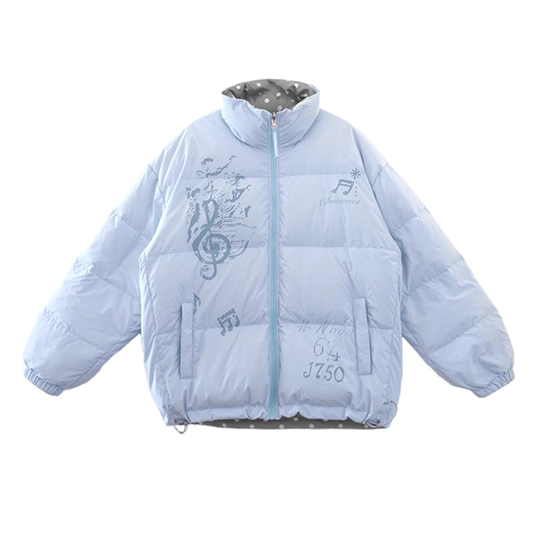 innomoood_Warm_90_Percent_Duck_Down_Reversible_Polka_Dot_Loose_Midlength_Women_Down_Jacket_MISSTT