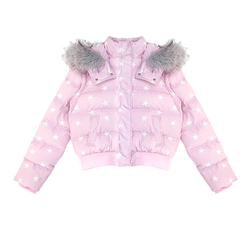innomoood_Warm_90%_White_Duck_Down_Star_Print_Removable_Hood_Straight_Zip_Down_Jacket_MISSTT