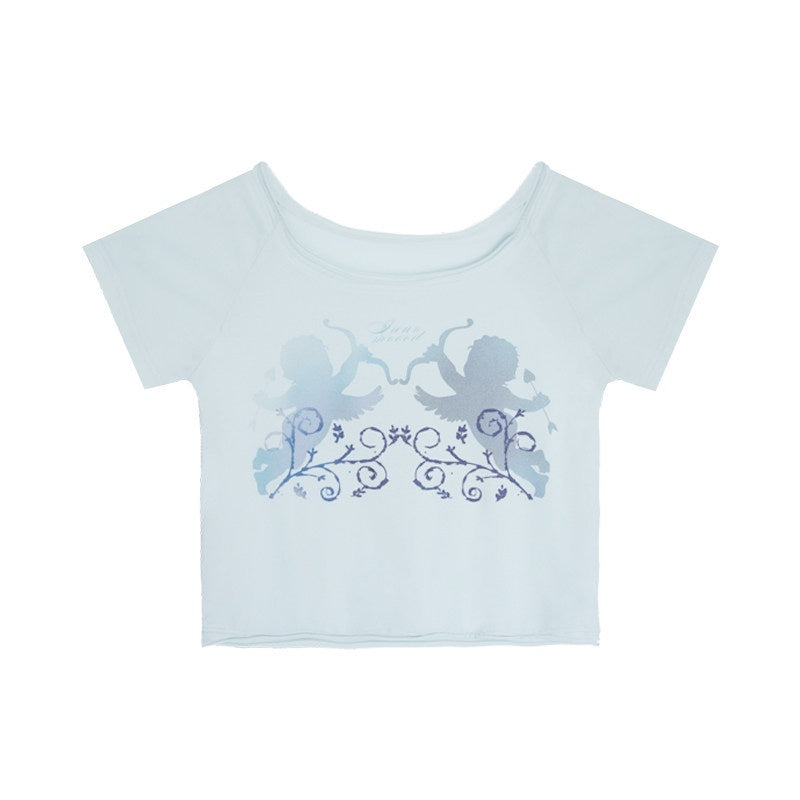 innomoood_Water_Blue_Cherry_Pink_Printed_Frayed_Asymmetrical_Women&