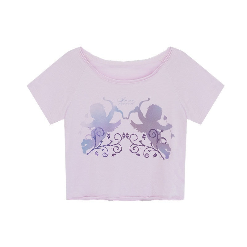 innomoood_Water_Blue_Cherry_Pink_Printed_Frayed_Asymmetrical_Women&
