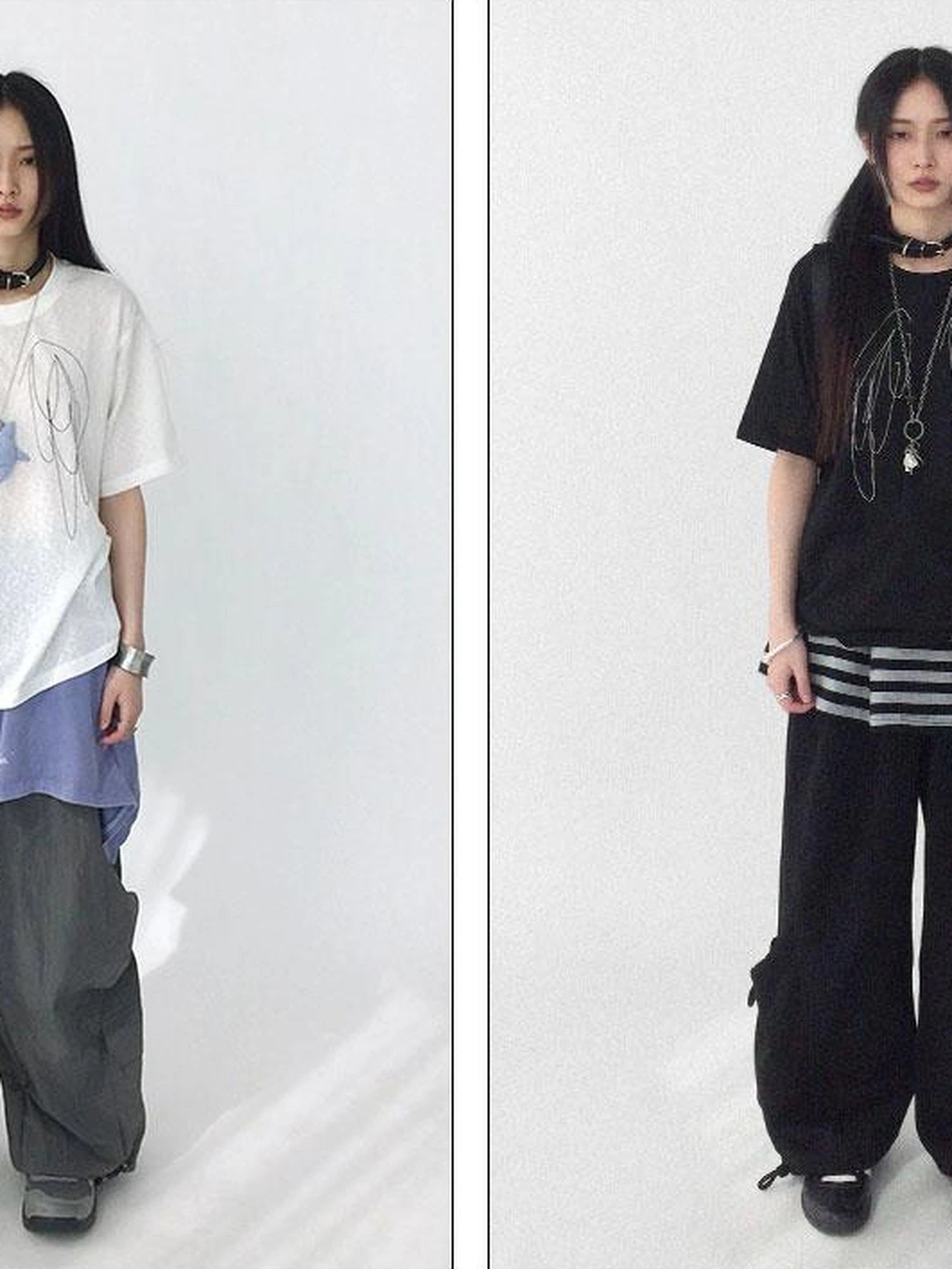 Wings Embroidered Y2K Print Layering Tee