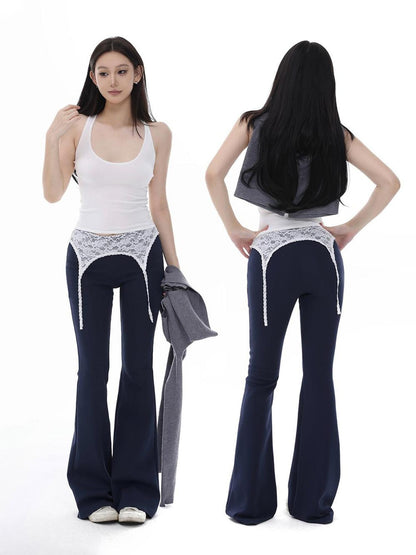 itsdinn Airy Lace Trim Air Layer Women&