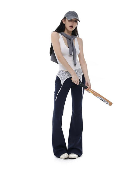 itsdinn Airy Lace Trim Air Layer Women&