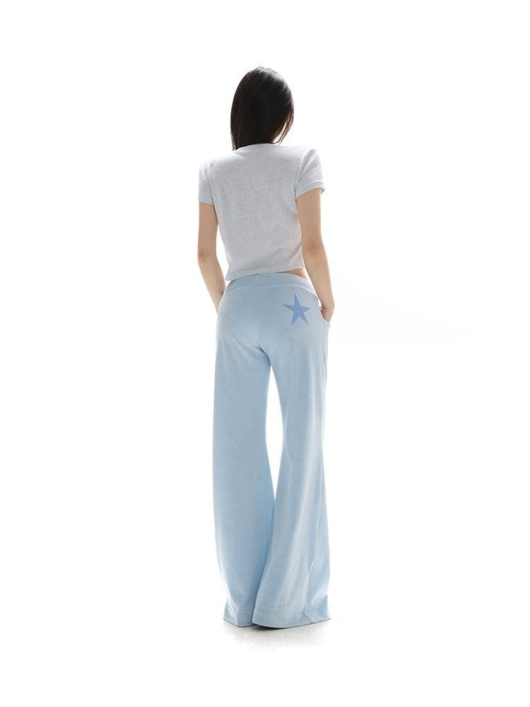 itsdinn Baby Blue Velvet Texture Slim Fit Hooded Women&