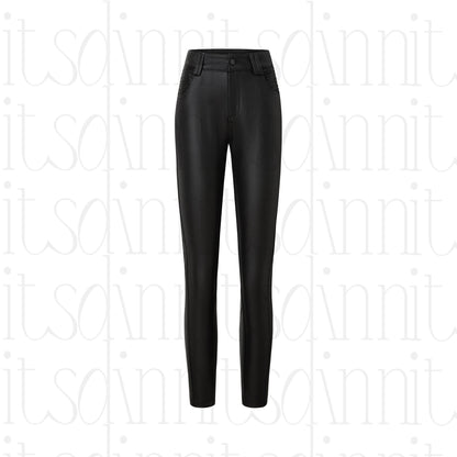 itsdinn_Biker_Pleated_Zipper_Cropped_Tapered_Women&