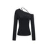itsdinn_Black_Asymmetric_Button_Shoulder_Slanted_Neck_Women&