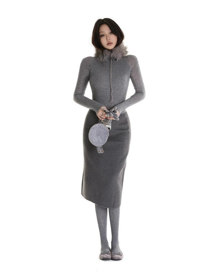 itsdinn Black Grey Dyed Women&