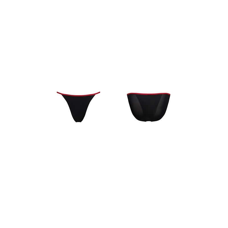 itsdinn_Black_White_Gold_Leopard_Thin_Red_Straps_Half_Cup_Underwire_Women&