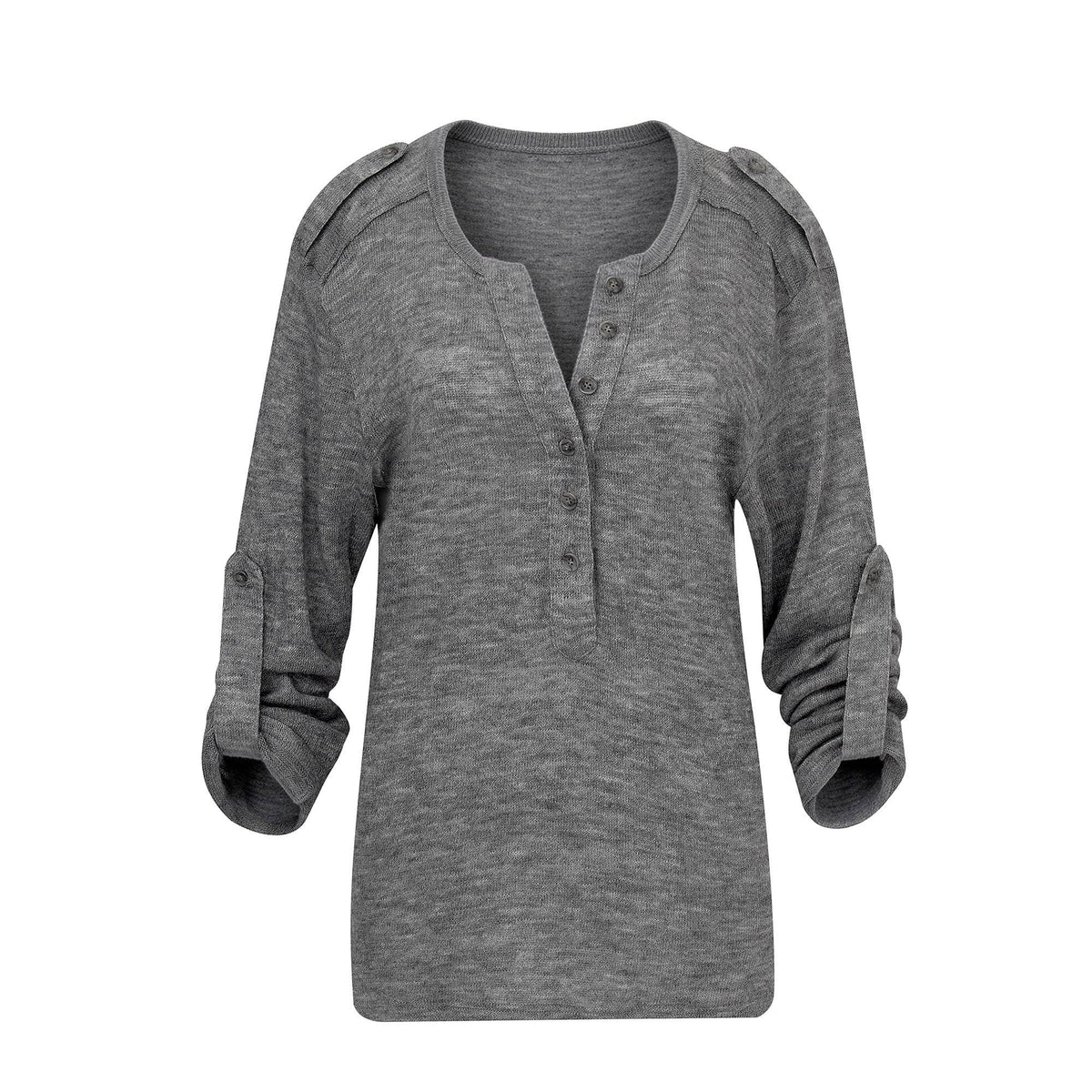 itsdinn_Button_Shoulder_Tab_Henley_V-neck_Slim_Fit_Long_Sleeve_Knit_Wool_Women&
