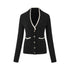 itsdinn_Collegiate_Deep_V_Single_Row_Buttons_Waist_Cinch_Women&